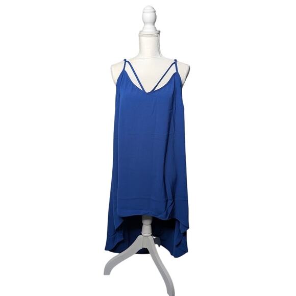 CITY CHIC Womens Plus M/18 Cobalt Blue High-Lo Strappy Cami Dress CasualChic - Picture 1 of 8